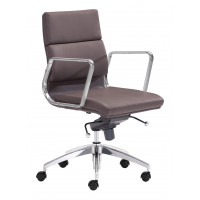 Zuo Modern 205897 Engineer Low Back Office Chair in Espresso